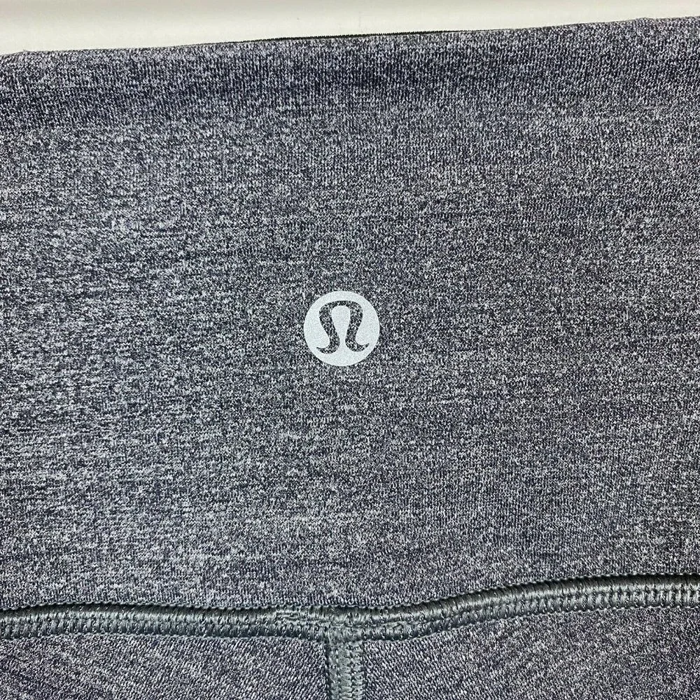 Lululemon Hit It Crop 4 Carbon Gray Sheer Cropped 24.5